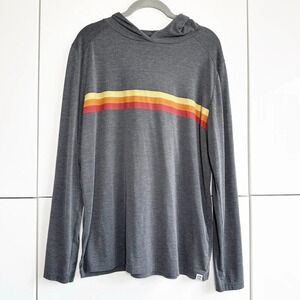 Mens Fair Harbor Sea Breeze Hoodie Size Small Gray UPF 50 Breathable Tuckernuck